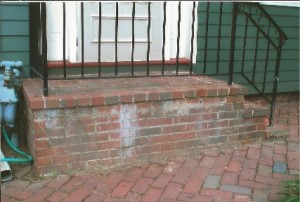old brick steps