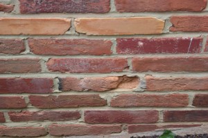 closeup of brick damage on chimney