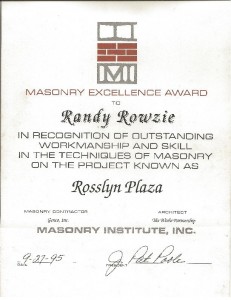 masonry excellence award