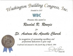 washington building congrerss award