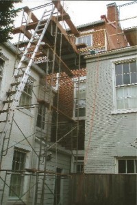 scaffolding for brickwork repair